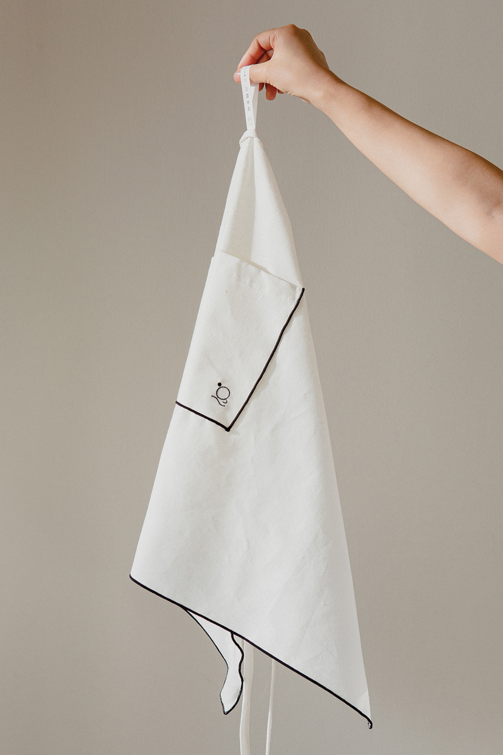 shihoil cloth. lined apron / black 시호일, 자체제작세라믹브랜드