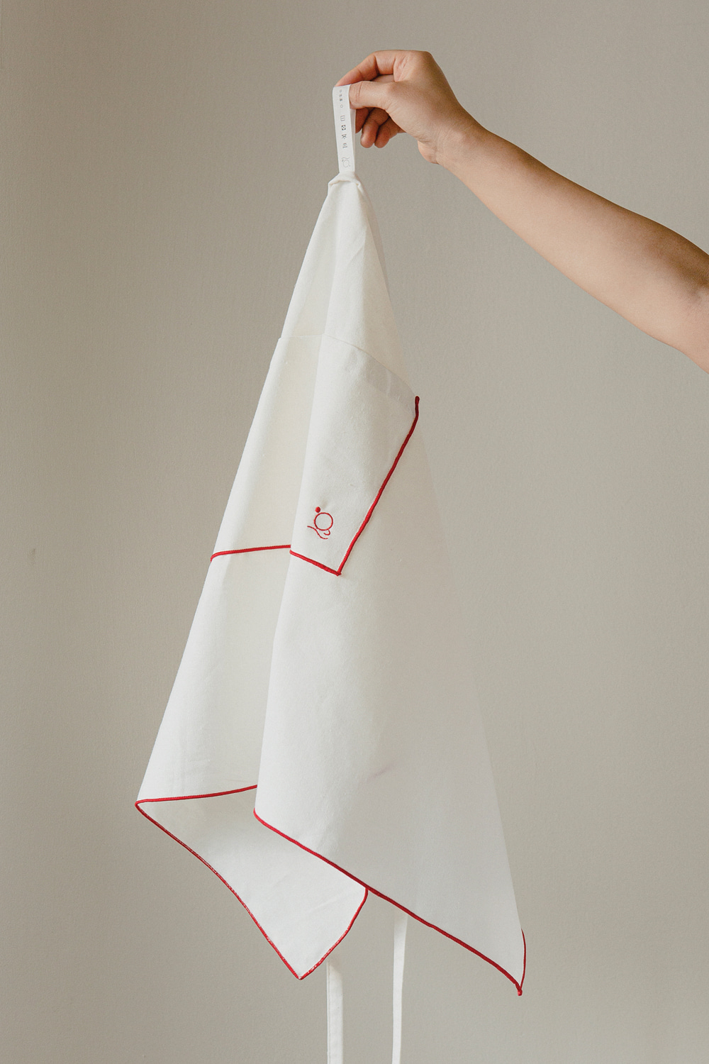 shihoil cloth. lined apron / red 시호일, 자체제작세라믹브랜드